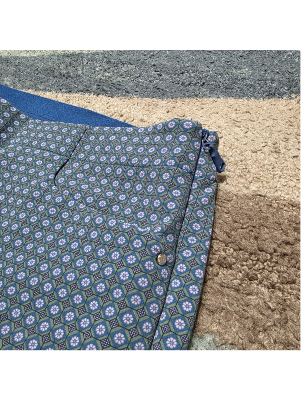 RLX Ralph Lauren Golf Pants Women's Size 4 Blue Diamond Print Stretch - Picture 7 of 13